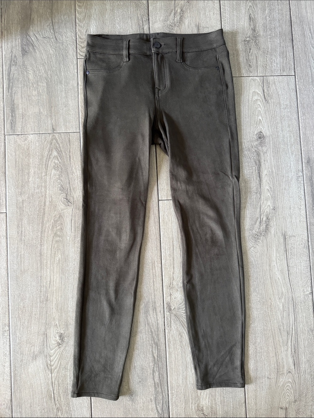Women’s Skinny Stretch Jeans in Green-Brown